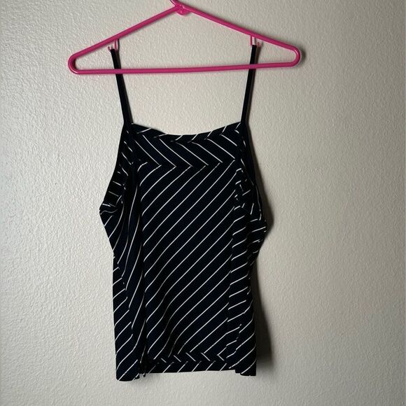 Mossimo Black & White Striped Spaghetti Strap Top - Size Medium - Picture 2 of 5
